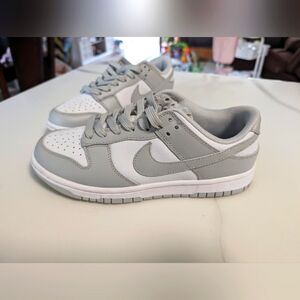 Nike Low Dunk Grey and White, Size 9.5